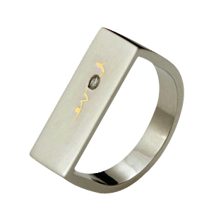 Thriller | Collection 2006 | Men's Wedding Ring | Platinum - Click Image to Close